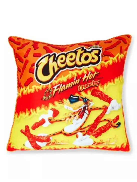 Cheetos Flamin' Hot Plush Throw Blanket & Matching Pillow 50x60 NWOT