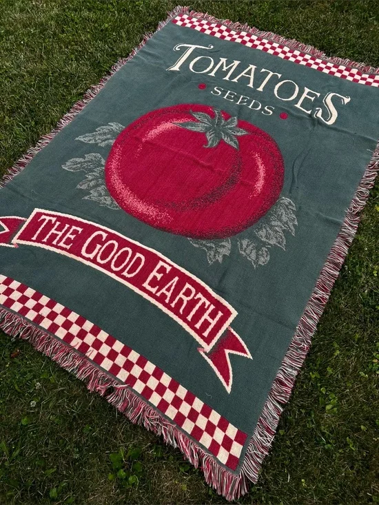 Tomatoes Seeds • The Good Earth Tapestry Blanket