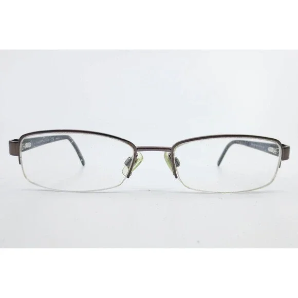 Polo Ralph Lauren 1020 9011 Brown Tortoise Semi Rimless Rectangular Eyeglasses