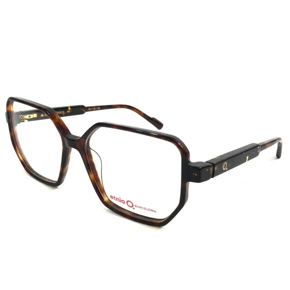 Etnia Barcelona Eyeglasses Frames DASOS HV Havana Geometric Full Rim 56-15-138