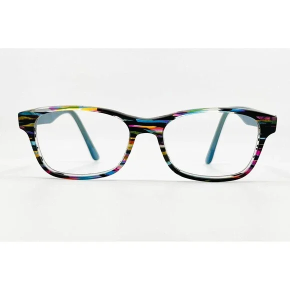 BCBGeneration Eyeglasses Women Blue Multi Color Stripe CV 0002 50-16-135