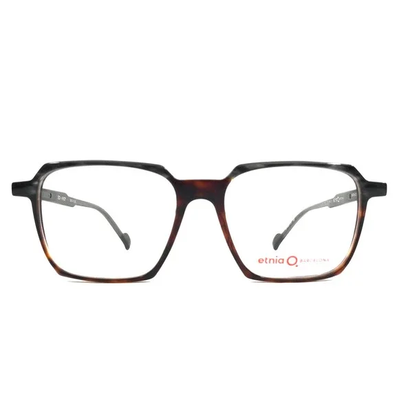 Etnia Barcelona Eyeglasses Frames IBO HVGY Havana Gray Square Full Rim 52-16-145