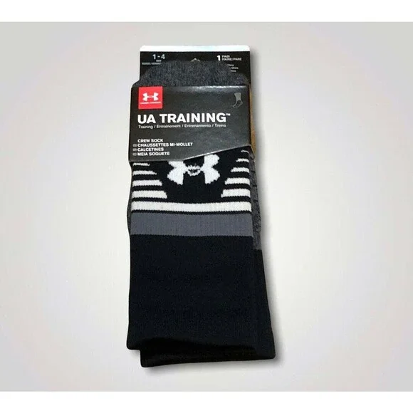 Under Armour UA Training Youth Crew Socks Sz 1-4