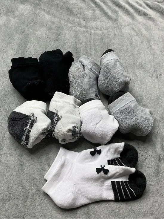 Under Armour Ankle Sock Set - Black, White, Gray