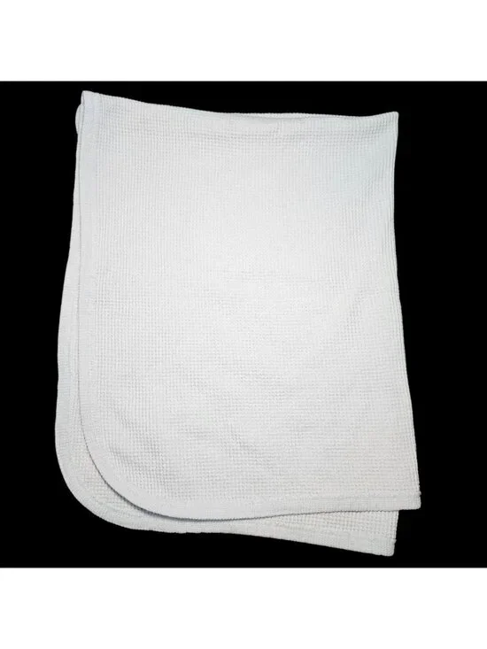 VTG Carters Baby Blanket Thermal Waffle Weave Cotton‎ Offwhite Made USA 26 X 33