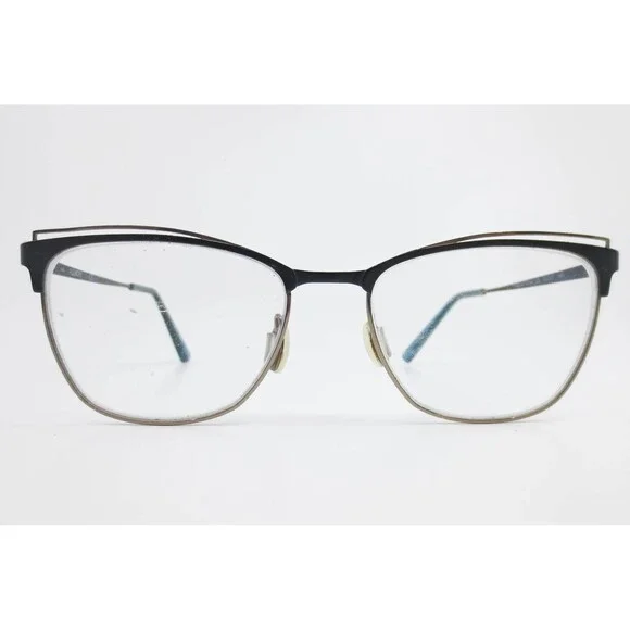 Flexon W3100 325 Black Gold Cat Eye Eyeglasses Frames 53-17-140 Womens Eyewear