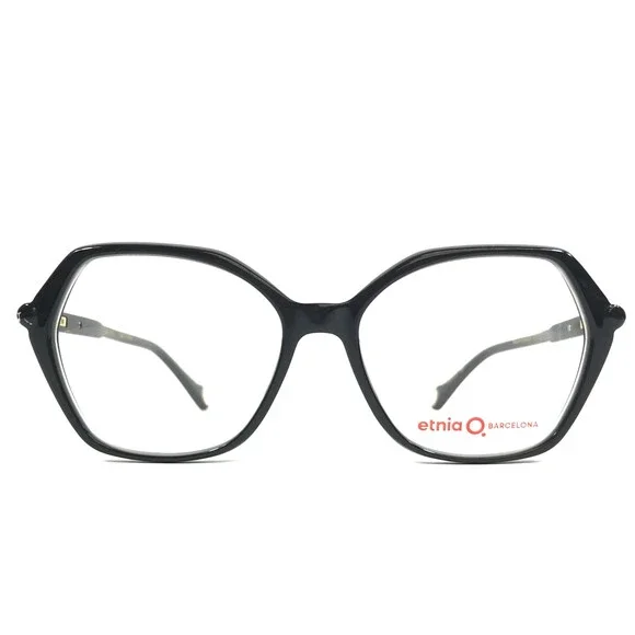 Etnia Barcelona Eyeglasses Frames CIANE BK Black Geometric Full Rim 53-15-138
