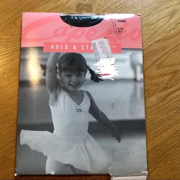Black Child Footed Tights Capezio 14C Small NWT