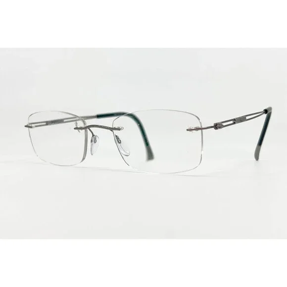Silhouette Eyeglasses Mens Grey Rimless Titanium 5521 70 7010 19 140