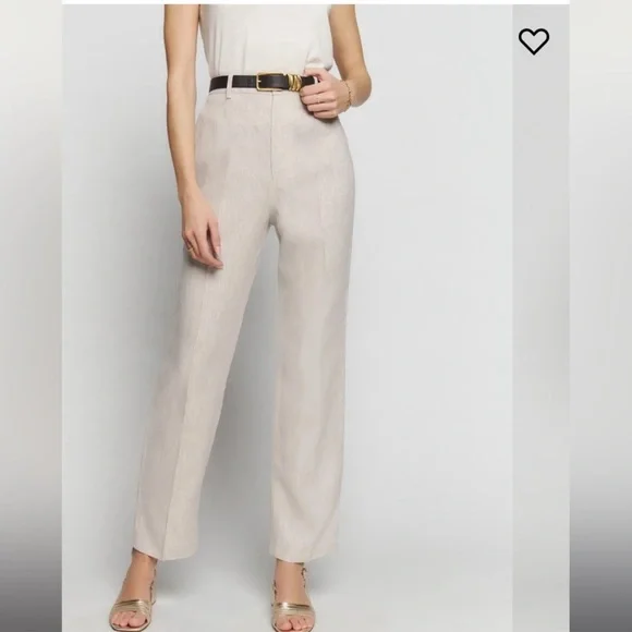 NEW Reformation Freddie Wide Leg Linen Pants 10