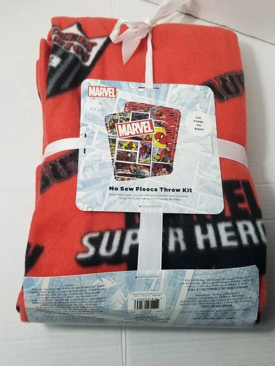 NWT MARVEL SUPER HERO NO SEW KIT (ONE PIECE FABRIC MISSING)