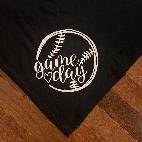 Game Day Throw Blanket Core Fleece‎ Baseball Themed High School 60