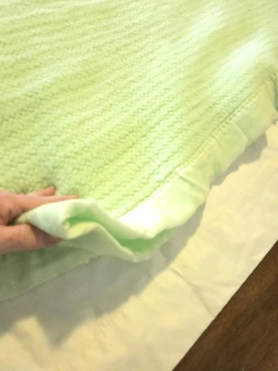 Vintage Waffle Weave Satin Bidding Blanket