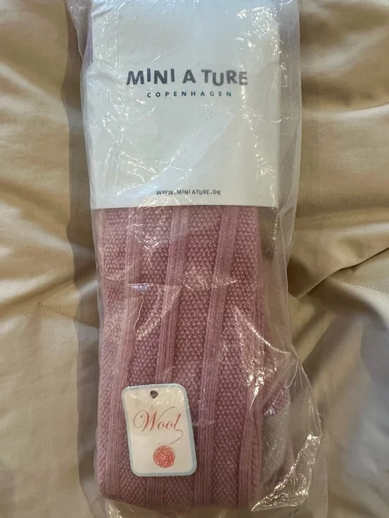 Mini A Ture Pink Ribbed Knit Tights for Girls Size 140 (US 10 —9-10 yrs). NWT