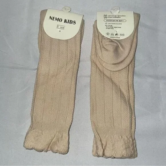Nemo Kids Socks Newborn Knee High Boot Tights Ribbed Knit Ruffle Pull on Socks