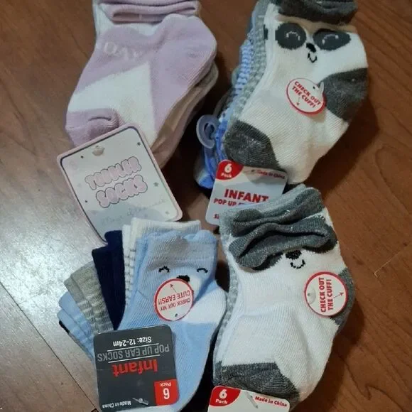 Toddler Socks Set - Assorted Colors 24 Pair (Soc002)