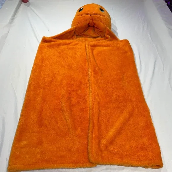 Pokemon Charmander Hooded Wearable Blanket Orange‎ Plush Fleece Kids 29x46
