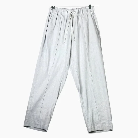 Babaton Day Pant Linen Blend Trouser Sz S Light Purple High-Waisted Straight Leg