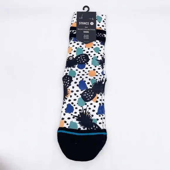 Stance‎ Youth Kids Pineapple Polka Crew Socks Multicolor Size L 3-5.5