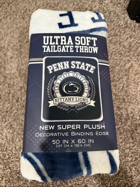 Nittany Lions Ultra Soft Tailgate Throw - Navy & White