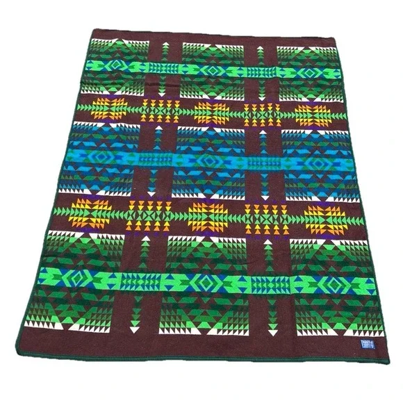 Vintage Pendleton‎ Beaver State PNW Native Geometric 60