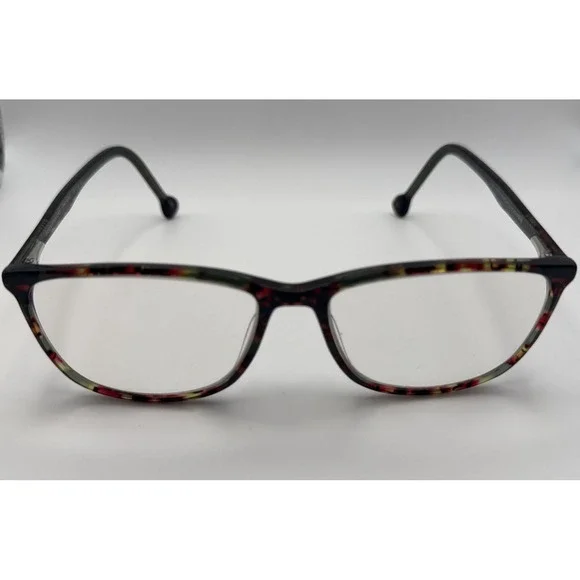 Lisa Loeb by Classique Eyeglass Frames Green Flash 203 Pine Wine 56-16 140mm