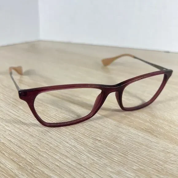 Ray-Ban RB7053 5526 Red Square Eyeglasses READ DESC Frames Only 54-17-140