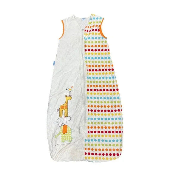 The Gro‎ Company Baby Sleep Bag White Polka Dot Safari Animal Wearable Blanket