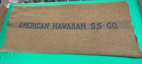 Vintage American Hawaiian S.S. Co. Wool Blanket