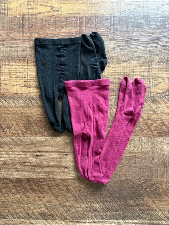 GAP Kids Tights in Black and Magenta