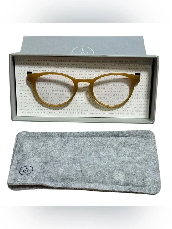 NWT - LOOK Bond Blue Light Glasses in Bond Sand +0.0