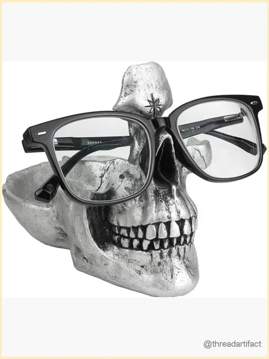 Gothic Skull Eyeglass Stand, Creative Sunglasses Holder, Resin Spectacle
