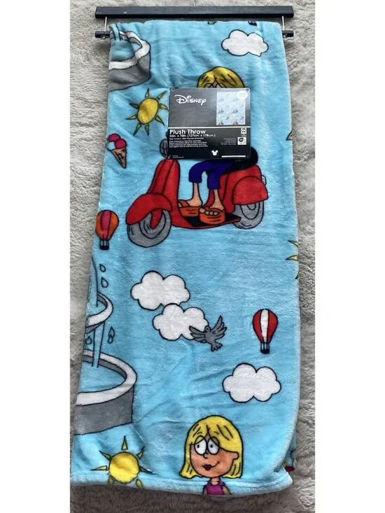 Disney' Lizzie McGuire Plush Soft  Throw Blanket 50” X 70”‎ Blue NEW