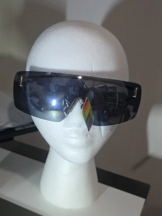Black Shield Visor Polarized Sunglasses