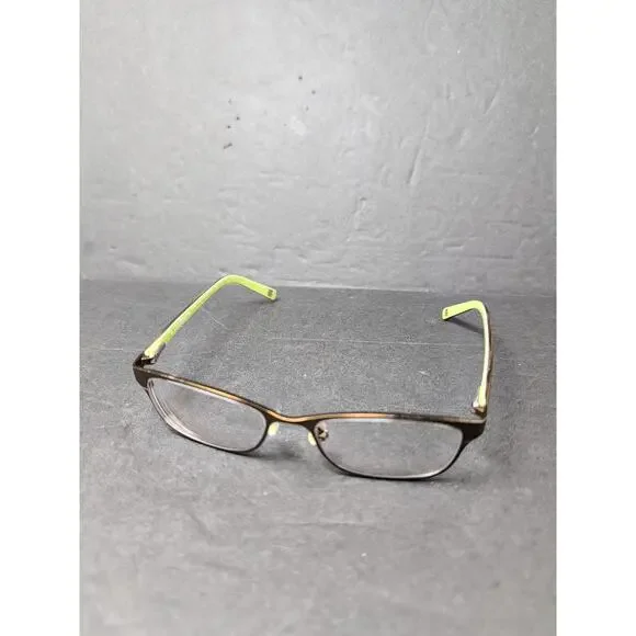 Liz Claiborne Copper Metal Oval Glasses W Tortoise Temples L425 0RH9 48 16‎ 130
