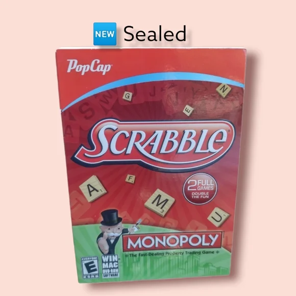 SEALED Popcap Scrabble Monopoly WINDOWS/MAC
