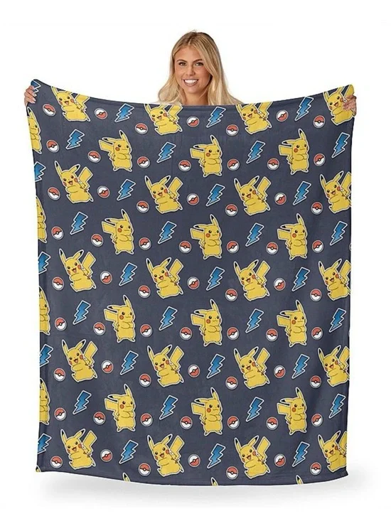 ⚡️ Pokémon Pikachu Silky Soft Throw Blanket 46x60 Plush Cozy NWT