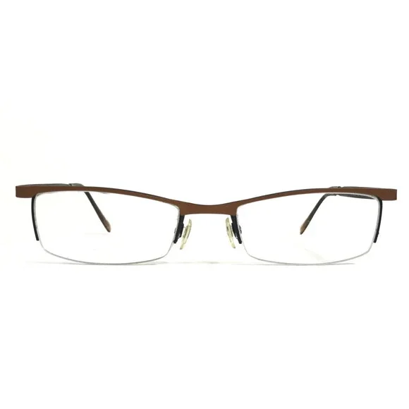 Lafont Issy & La Eyeglasses Frames OTHELLO 463 Black Brown Half Rim 49-19-135