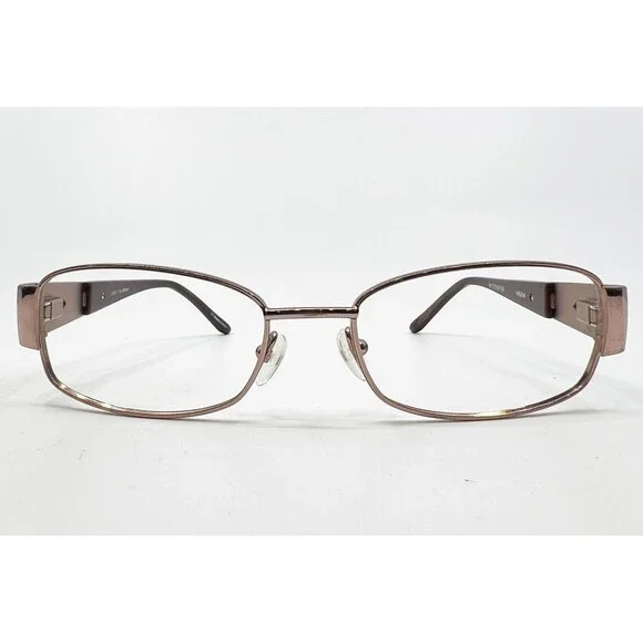 Wittnauer Hasina Eyeglasses Womens Brown Oval Metal Frames 53-17-135