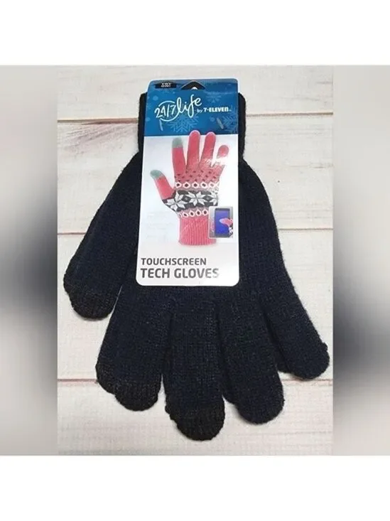 24/7 Life Touchscreen Tech Gloves in Dark Blue One Size - New With Tags