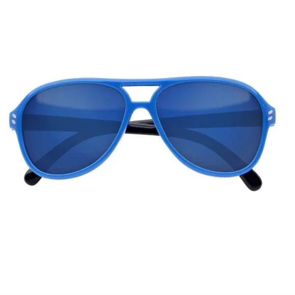 NEW Stella McCartney Blue & Black Acetate Aviator Kids Sunglasses w/ Case