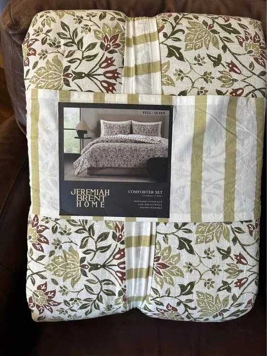 Comforter set, Jeremiah Brent Home Floral ‘Geneva’  Full/Queen NEW