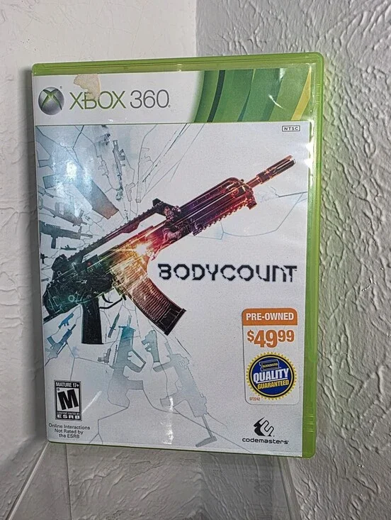 Bodycount CIB Complete Microsoft Xbox 360 Video Game Blockbuster Sticker