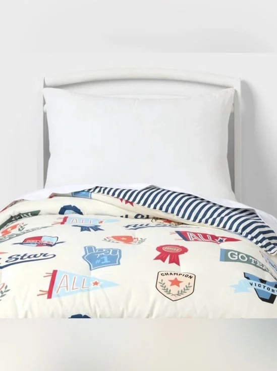 3 pc Full/Queen All Star Sports Kids Comforter Bedding Set - Pillowfort NWT
