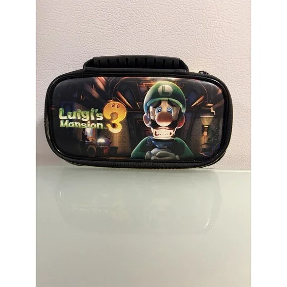 Luigi’s Mansion 3 Nintendo Switch Lite Zip Around Case Black GUC