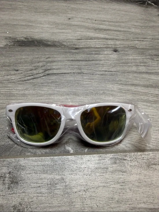 Kids White Sunglasses with Mirrored Lenses