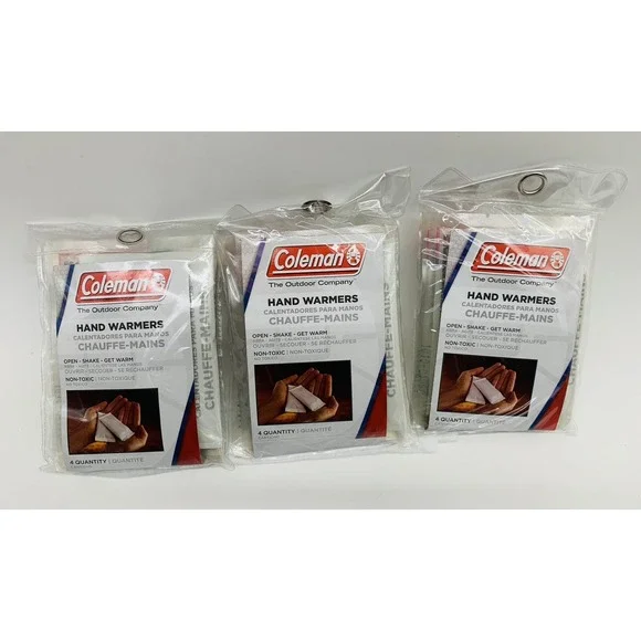 Lot of 3‎ Coleman Hand Warmers 4 Packs (8 Total) - Buy More And Save More New