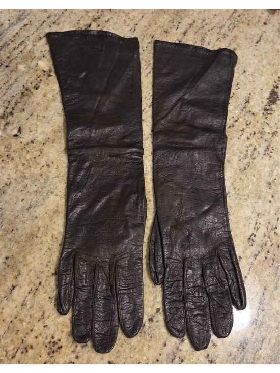 Vintage Womens Size S/M Brown Soft Leather Formal 14
