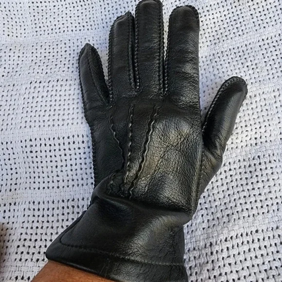 Vintage leather lined gloves MS‎ W M