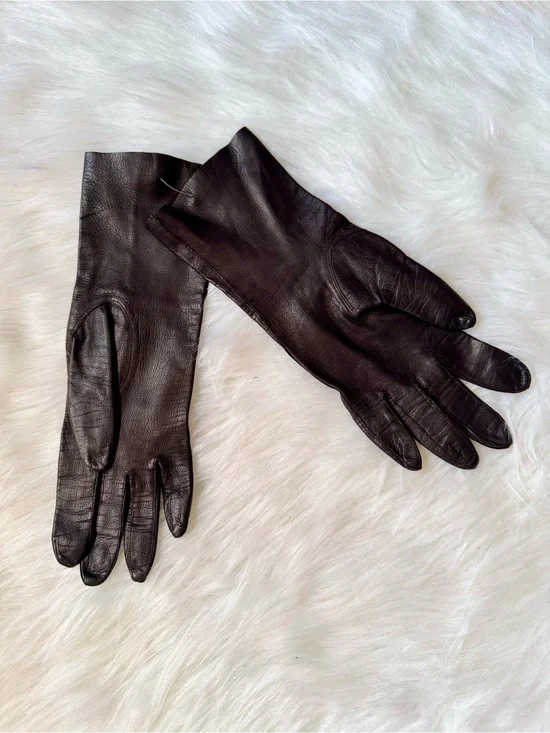 Classic Vintage Leather Gloves Slim Fit Soft Genuine‎ Leather Style